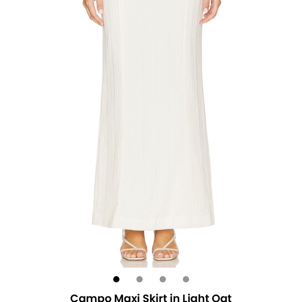 Camila Coelho Cream Maxi Pencil Skirt for Weddings
